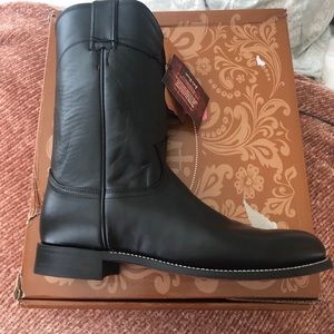 Justin Cora Black Boot Size 10 NEW IN BOX
